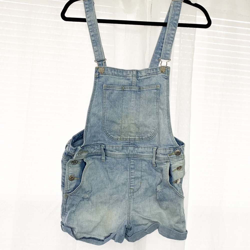 Light Denim Overall Shorts from Old Navy Adult S